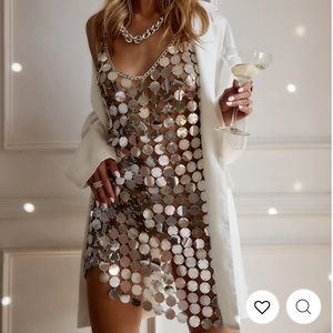 DIANA SILVER DISCO DRESS - 12th Tribe